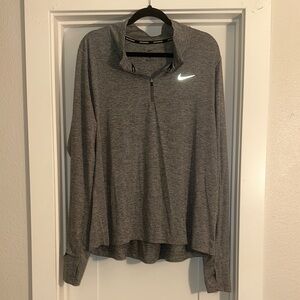 Nike Women's Heather Gray Quarter-Zip Sweatshirt element half zip